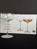 Set 6 Copas Martini Coupe Cristal Bohemia Anas 320ml 11oz
