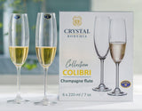Set de 6 copas Flauta Colibri 220 ml