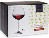 Set de 6 copas Vino Tinto Columba 640 ml