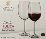 Set de 6 copas Vino Tinto Fulica 640 ml
