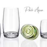 Set de 6 vasos Tumbler Pavo Aqua 230 ml